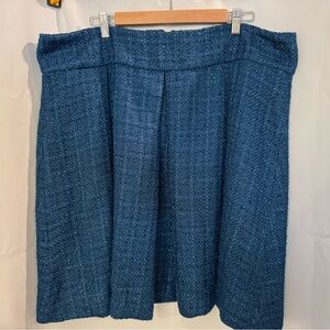 Coldwater Creek Textured Sparkly Teal A-Line Skirt